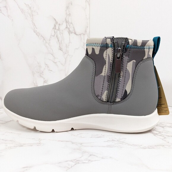 NEW REVITALIGN Women's Paddock Ankle Boot Grey Camo 6 WIDE Spenco - Picture 2 of 8